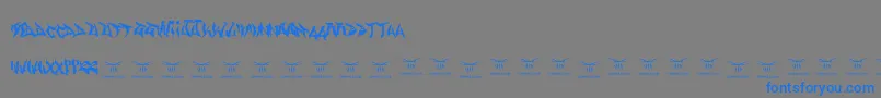 Gasmaskwarriors Font – Blue Fonts on Gray Background