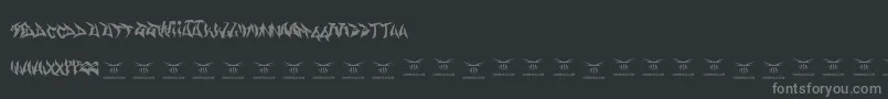 Gasmaskwarriors Font – Gray Fonts on Black Background