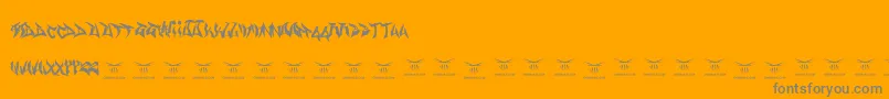 Gasmaskwarriors Font – Gray Fonts on Orange Background