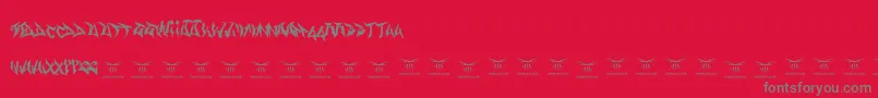 Gasmaskwarriors Font – Gray Fonts on Red Background