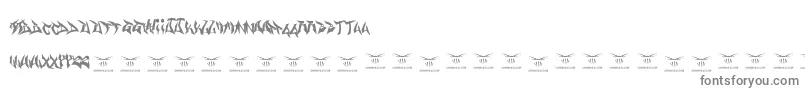 Gasmaskwarriors Font – Gray Fonts on White Background