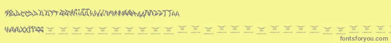 Gasmaskwarriors Font – Gray Fonts on Yellow Background