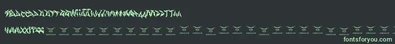 Gasmaskwarriors Font – Green Fonts on Black Background
