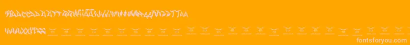 Gasmaskwarriors Font – Pink Fonts on Orange Background