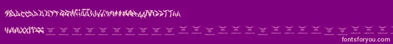 Gasmaskwarriors Font – Pink Fonts on Purple Background