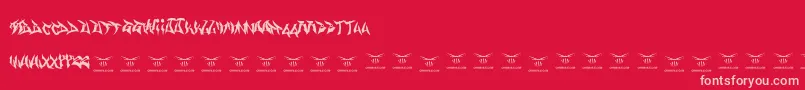 Gasmaskwarriors Font – Pink Fonts on Red Background