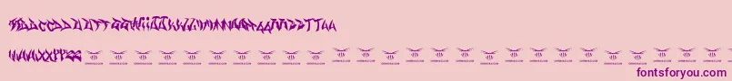 Gasmaskwarriors Font – Purple Fonts on Pink Background