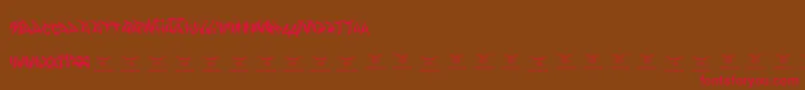 Gasmaskwarriors Font – Red Fonts on Brown Background