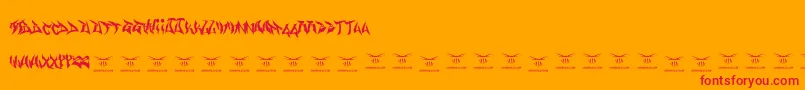 Gasmaskwarriors Font – Red Fonts on Orange Background