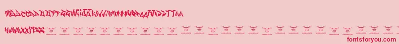 Gasmaskwarriors Font – Red Fonts on Pink Background