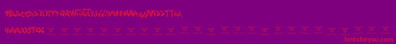 Gasmaskwarriors Font – Red Fonts on Purple Background