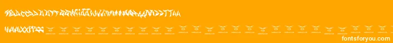 Gasmaskwarriors Font – White Fonts on Orange Background