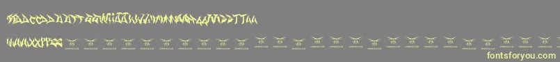 Gasmaskwarriors Font – Yellow Fonts on Gray Background