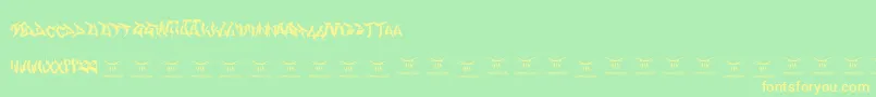 Gasmaskwarriors Font – Yellow Fonts on Green Background