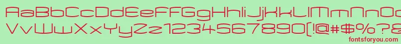 Kameleon Font – Red Fonts on Green Background