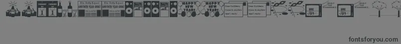 NewYear-Schriftart – Schwarze Schriften auf grauem Hintergrund