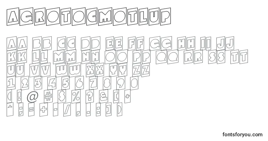 Fuente AGrotocmotlup - alfabeto, números, caracteres especiales