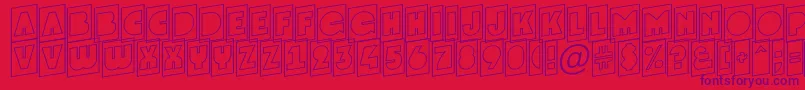 AGrotocmotlup Font – Purple Fonts on Red Background