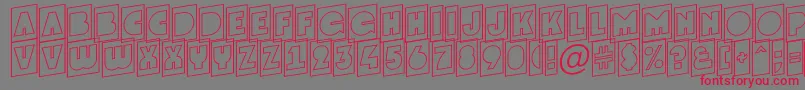 AGrotocmotlup Font – Red Fonts on Gray Background