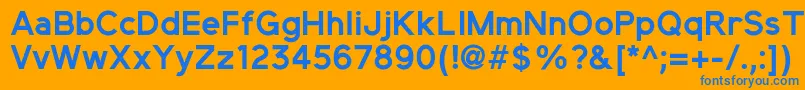 フォントElliotsansBold – オレンジの背景に青い文字