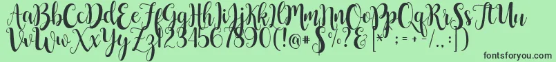 ButtercupSample Font – Black Fonts on Green Background