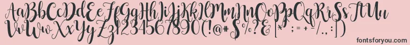 ButtercupSample Font – Black Fonts on Pink Background