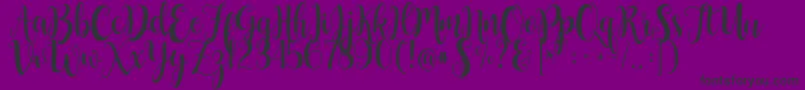 ButtercupSample-Schriftart – Schwarze Schriften auf violettem Hintergrund