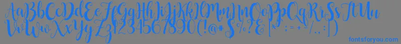 ButtercupSample Font – Blue Fonts on Gray Background