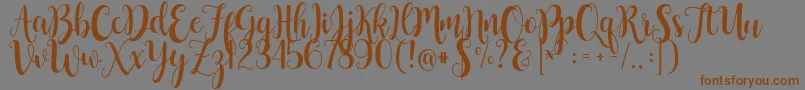 ButtercupSample Font – Brown Fonts on Gray Background