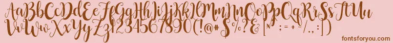ButtercupSample Font – Brown Fonts on Pink Background