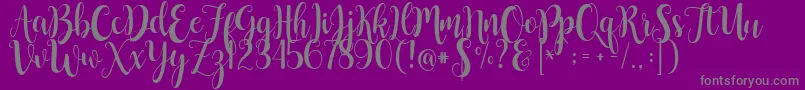 ButtercupSample Font – Gray Fonts on Purple Background