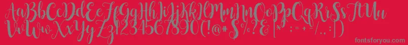 ButtercupSample Font – Gray Fonts on Red Background