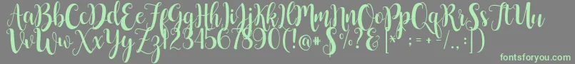 ButtercupSample Font – Green Fonts on Gray Background