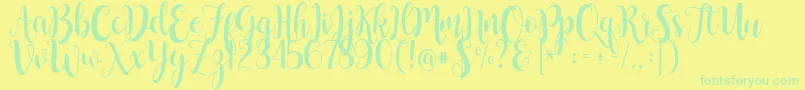 ButtercupSample Font – Green Fonts on Yellow Background