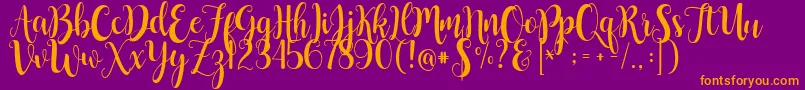 ButtercupSample Font – Orange Fonts on Purple Background