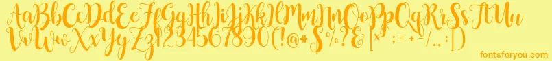ButtercupSample Font – Orange Fonts on Yellow Background
