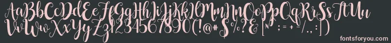 ButtercupSample Font – Pink Fonts on Black Background