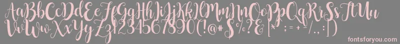 ButtercupSample Font – Pink Fonts on Gray Background