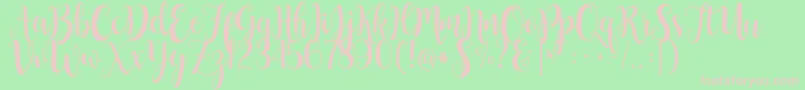 ButtercupSample Font – Pink Fonts on Green Background
