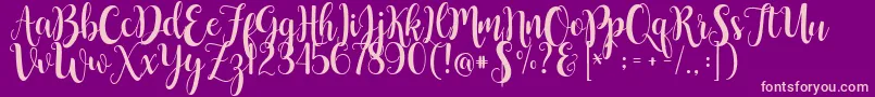 ButtercupSample Font – Pink Fonts on Purple Background