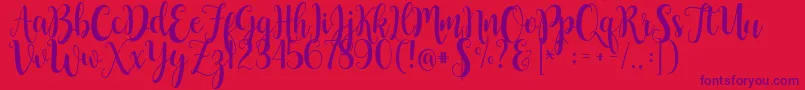 ButtercupSample Font – Purple Fonts on Red Background