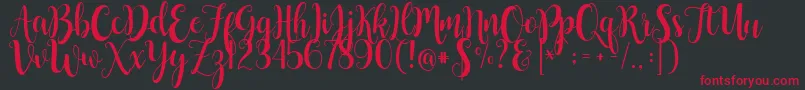ButtercupSample Font – Red Fonts on Black Background