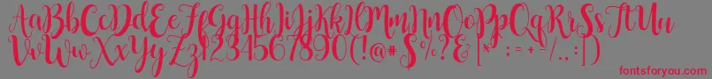 ButtercupSample Font – Red Fonts on Gray Background