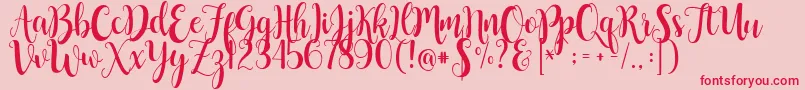 ButtercupSample Font – Red Fonts on Pink Background