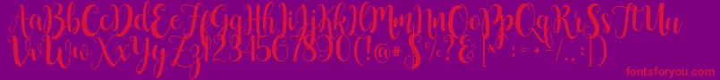 ButtercupSample Font – Red Fonts on Purple Background