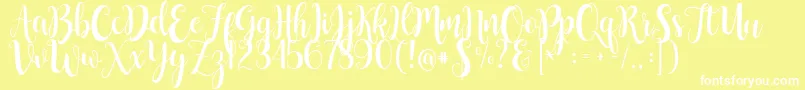 ButtercupSample Font – White Fonts on Yellow Background