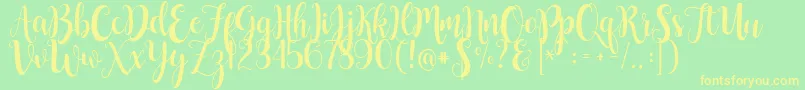 ButtercupSample Font – Yellow Fonts on Green Background