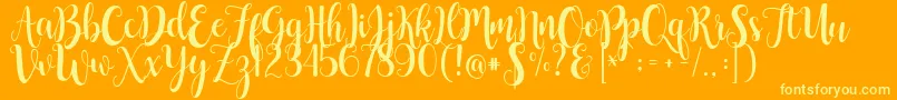 ButtercupSample Font – Yellow Fonts on Orange Background
