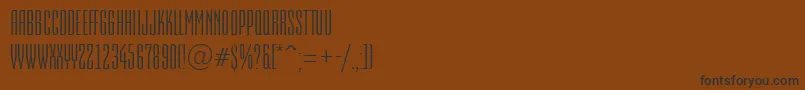 Шрифт EmpirialRegular – чёрные шрифты на коричневом фоне