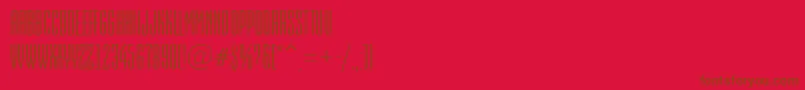 Шрифт EmpirialRegular – коричневые шрифты на красном фоне